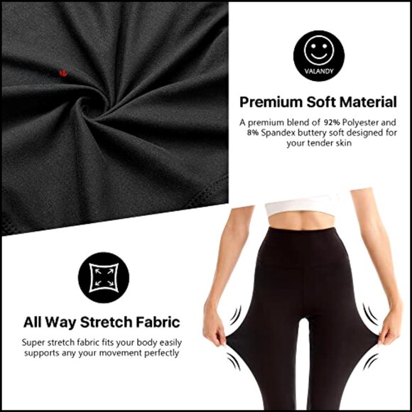 High Waisted Buttery Soft Yoga Leggings Full Length & Capri Workout - Picture 4 of 7